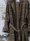 INTO THE EAST 2025 Autumn/Winter Green and Brown Blended Plaid Duffle Vest/Blended Hooded Jacket/Coat ITE-E1DGAW143GBR20CO-LZ Coat (E1DGAW139GBR20VE)